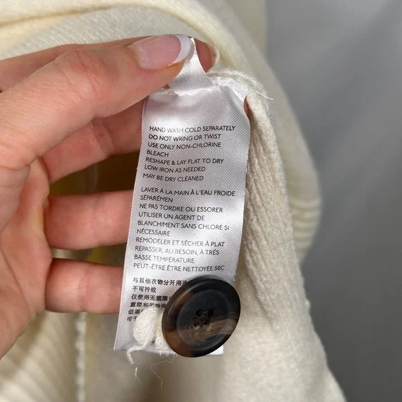 By Anthropologie cozy essential ribbed mock neck button shoulder knit sweater XL - Picture 10 of 14